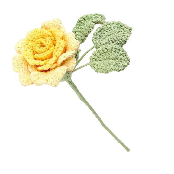 Crochet Flowers Handmade Knitted Roses Flowers Artificial Flower Knitted Rose Flower Romantics Gift for Birthday Wedding