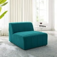 thumbnail image 2 of Sofa Middle Chair, Fabric, Teal Blue, Modern Contemporary Urban Design, Living Lounge Room Hotel Lobby Hospitality, 2 of 8
