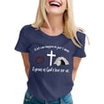 thumbnail image 1 of LUOGENLI T-shirts pour Femme pour Femmes T-Shirt Décontracté à Imprimé de Lettres Col Rond Manches Courtes T-Shirt Plusieurs Couleurs T-shirts pour Femmes T-shirts Graphiques Pêche Saint-Valentin Marine P, 1 of 5