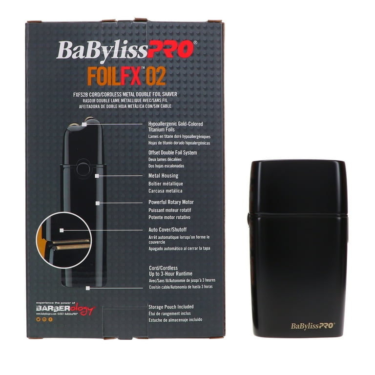 BaBylissPRO Barberology BLACKFX Electric Beard Double Foil Shaver