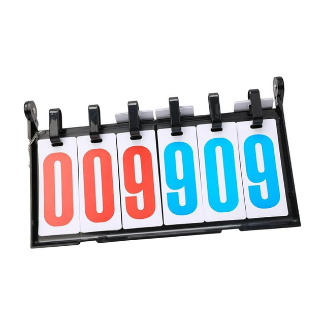 Marcador de mesa Tablero de puntuación Números profesionales Marcador de tenis de mesa Marcador Flip Score Keeper para juegos Tenis Fútbol Béisbol 6 dígitos