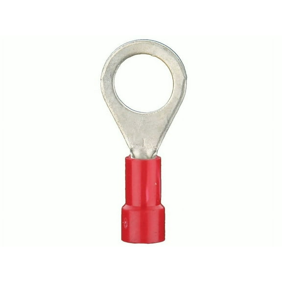 Install Bay RVRT812 Red Vinyl Ring Terminal, 8 Gauge, 1/2", 25 Pack