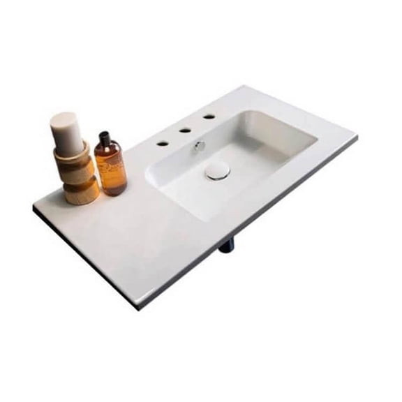 Nameeks Scarabeo 5212-Three Hole Etra 32-1/2" Rectangular Ceramic Wall Mount / Drop In