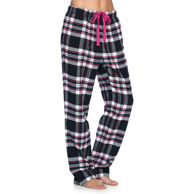 Ashford & Brooks Women's Super Soft Flannel Plaid Pajama Sleep Pants ...