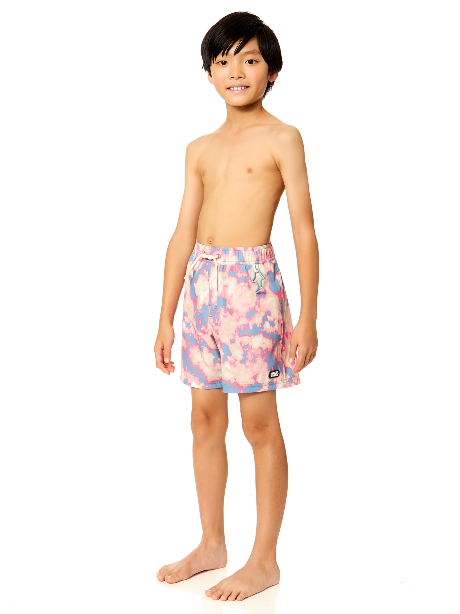 Rugged Shark Boys 5" Inseam Swim Trunks, Sizes 4-16