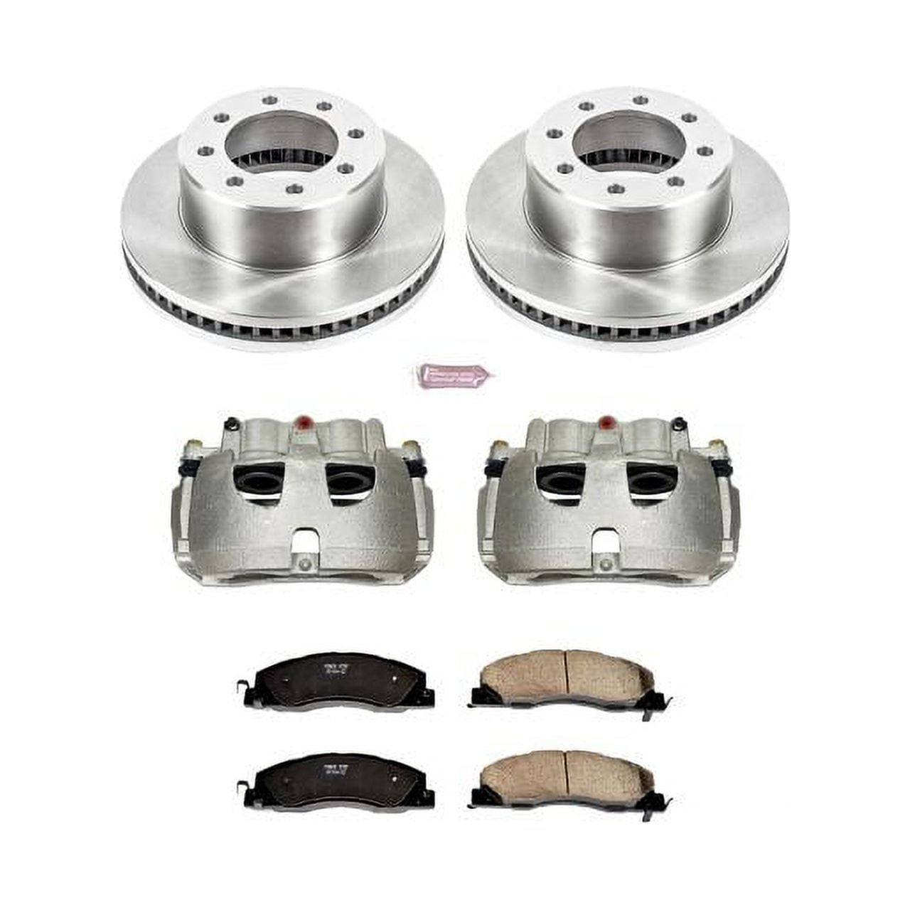 PowerStop Front Stock Replacement Brake Pad and Rotor Kit with Calipers Fits: DODGE Select Models KCOE5411