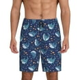 thumbnail image 2 of Daiia Cartoon Sharks2 Mens Woven Stretch Pajama Short,Short Pajama Pants-XX-Large, 2 of 9