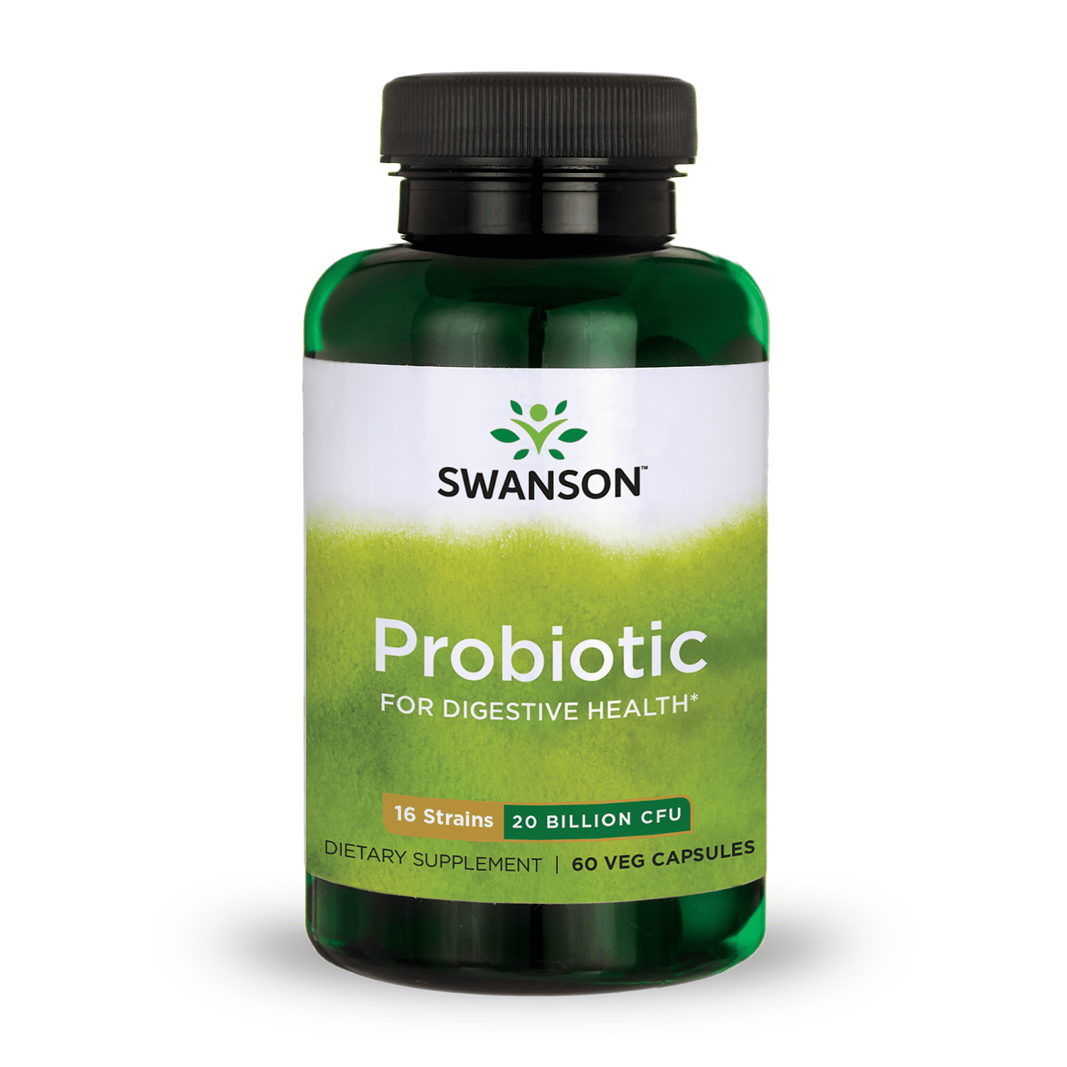 Swanson Probiotic for Digestive Health Vegetable Capsules, 20 Billion