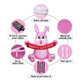 thumbnail image 3 of 5Ft Easter Inflatable Pink Bunny Easter Outdoor Decoration, Outdoor Indoor Easter Holiday Decorations, with LED Lights Blow up Yard Lawn Inflatables Home Family Outside Decor, 3 of 6