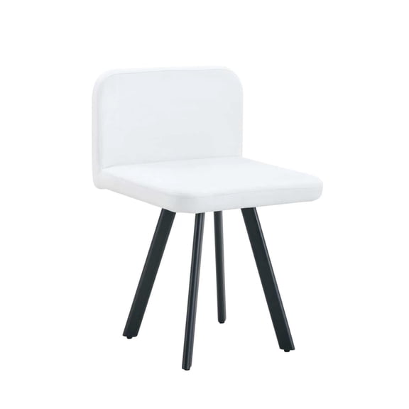 LifeSky PU Dining Chairs Set of 4, No-Wobble for Uneven Floor Easy Clean for Toddler Feeding: 30-Second Wipe, Kitchen Dining Room Modern White Chairs with Adjustable Levelers