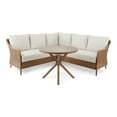 thumbnail image 4 of Mainstays Chelsea 4-Piece Steel Outdoor Sectional Set with Cushions, Beige, 4 of 7
