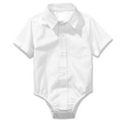 George - Short-Sleeved Oxford Bodysuit/Shirt - Newborn Boy
