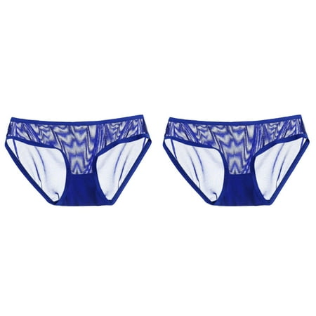 LWNYDPLSD 2Pcs Panties for Women Mesh Sheer Low Rise Boyshorts Underwear Sheer Cute Seamless Comfy Briefs Invisible Hipster Underwear Valentines Day Gifts for Her
