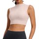 thumbnail image 2 of Basic White Tank Top Mujeres de Cuello Alto de Malla de Doble Cara Que Absorbe Golpes Yoga Top, Body Shaping Tank Tops para Mujeres con Taza Fija, 2 of 8