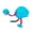 Blue, variant on YIFAEUX 1 Set Marionette Toy Interactive Ostrich Puppet Plush Toy Funny Marionette Puppets String Doll for Kids