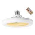 thumbnail image 1 of Ventilador de techo con luz LED de 30 W, moderno, con temporizador de atenuación de luz, ventilador silencioso Amarillo, 1 of 8