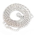 thumbnail image 3 of Cadena de cuerda torcida de plata Exquisito collar de cuerda de plata chapado en plata clásico de 17,7 pulgadas, 3 of 12