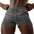 thumbnail image 3 of lcziwo Mens Athletic Shorts Relaxed Fit Outdoor Elastic Waist Hiking Shorts with Pockets Corduroy Beach Casual Drawstring Chino Shorts Gray M, 3 of 7