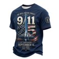 thumbnail image 2 of Xneal 911 25th Anniversary T-Shirt Never Forget 911 Print Short Sleeve Casual Multicolor Shirts for Men Size M, 2 of 5