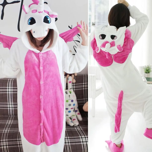 Mono de una pieza con capucha para niños y adultos, pijama bonito de unicornio, Totoro xuanjing unisex