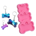 thumbnail image 4 of Reusable 3 Holes Casting Mold - Convenient Cleaning - Decorative Keychain - Solid Color Dog Bone Silicone Casting Mould - Pendant Making Tools, 4 of 8