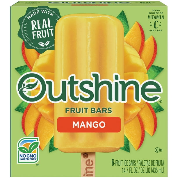 Outshine Mango Fruit Ice Bars 6 Ct Box Walmart Com Walmart Com