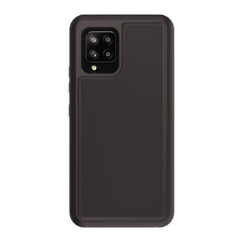 onn. Rugged Phone Case with Built-in Microbial Protection for Samsung Galaxy A42 5G - Black