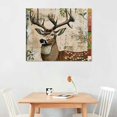 thumbnail image 2 of Orinice Deer Flower Vase Fine Art Aesthetic Poster Print Wall Painting for Home Decor Canvas Living Room Bedroom Office Wall Art 20x16in, 2 of 6