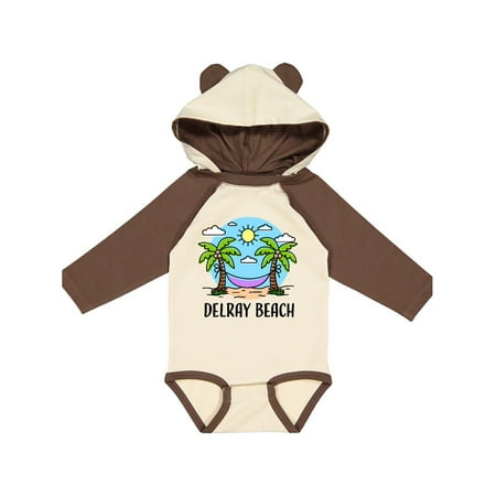 

Inktastic Summer Vacation in Delray Beach Gift Baby Boy or Baby Girl Long Sleeve Bodysuit
