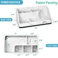 thumbnail image 3 of Subekyu Toothbrush Holder,Bathroom Counter Organizer,5 Compartments Multifunctional Storage for Cosmetic,Toothbrush, Razor Holder ,Marble White, 3 of 8