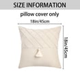 thumbnail image 7 of REGALWOVEN Set of 2 Diamond Pattern Throw Pillow Covers with Tassel Boho Soft Decorative Pillow Cases for Farmhouse Home Decor White 18" x 18", 7 of 7