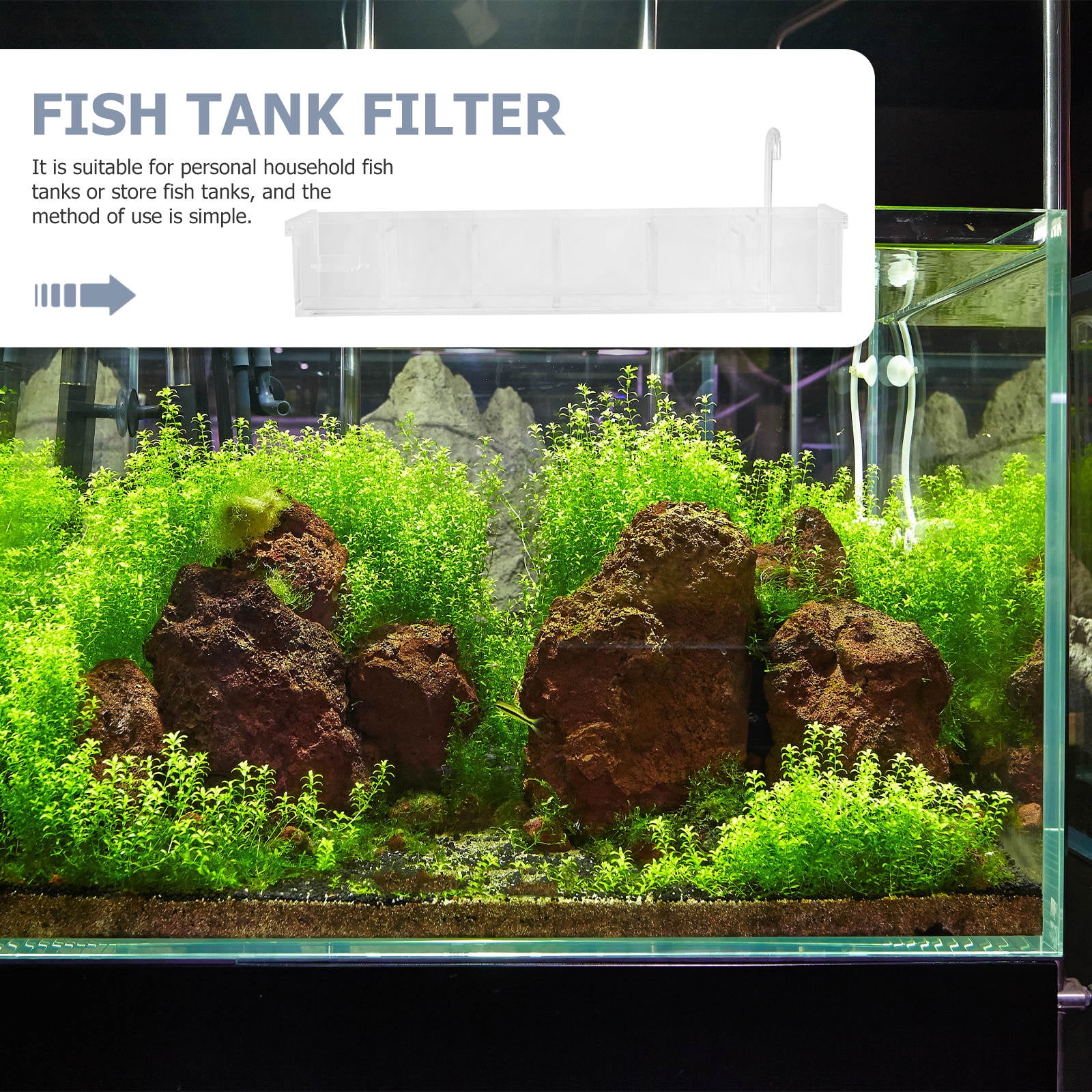UPKOCH 1Set Rectangular Aquarium Filtration Apparatus for Fish Tank Separation and Purification