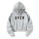 thumbnail image 5 of Sudadera recortada de manga larga para mujer, sudaderas con capucha, ropa de calle, ropa deportiva básica, jersey con capucha con cordón Simple para L, 5 of 8