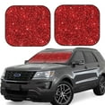 thumbnail image 6 of Kdxio Red Glitter Print 2-Piece Sun Shade Front Windshield - Foldable Car Front Window Sunshades For Most Sedans Suv Truck, 6 of 6
