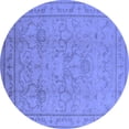 thumbnail image 1 of Ahgly Company Indoor Round Oriental Blue Industrial Area Rugs, 5' Round, 1 of 4