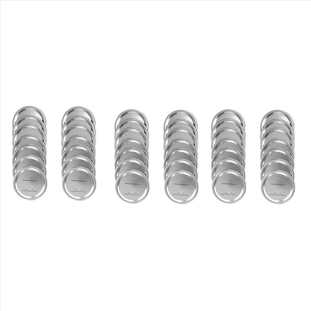 Tapas para Conservas Boca Regular para Frascos de Bolas / Kerr, Tapas de Frascos de Metal de Tipo Dividido con Sellos de Silicona, Plateado, 42 Piezas