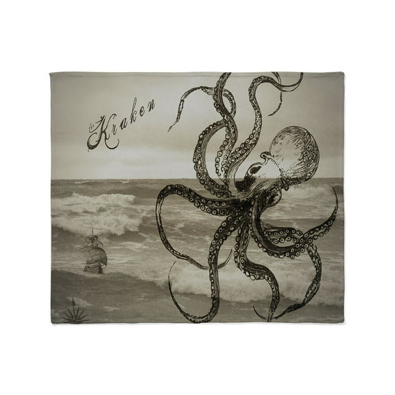 CafePress - The Kraken Throw Blanket - Soft Fleece Throw Blanket, 50"x60" for All Ages