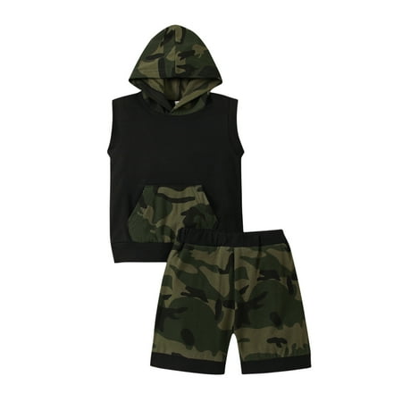 

EUMODR for Baby Boy Baby Set Outfit Hoodie Outfits Camouflage Toddler Pants Tops+Shorts Baby Set Clothes Boys Boys Outfits&Set