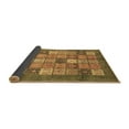 thumbnail image 2 of Ahgly Company Indoor Round Abstract Brown Modern Area Rugs, 3' Round, 2 of 4