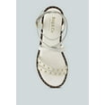 thumbnail image 6 of CORRIANE Studs Embellishment Off White Strappy Sandals, 6 of 7