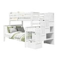 thumbnail image 4 of Bedz King Stairway Bunk Beds Twin over Full with 4 Drawers in the Steps, White, 4 of 9