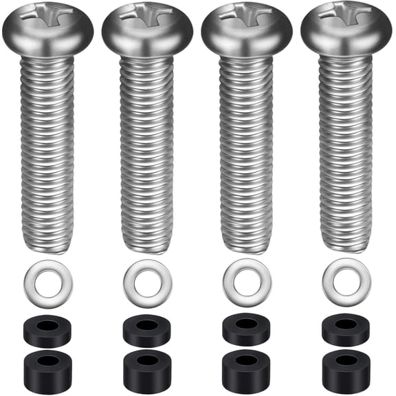 M8 30mm Wall Mount Screws for TV with Spacers Work with 42" 50" 55" 60" 65" 70" 75" 82" TV