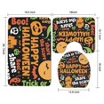 thumbnail image 3 of Halloween Festive Text Pattern Bathroom Rugs Sets 3 Piece,Toilet Cover Set,Absorbent Non Slip Bathroom Mats Sets with U-Shaped Contour Rug Toilet Rug Set, 3 of 5