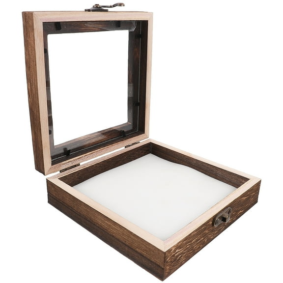 Butterfly Shadow Box Display Case with EVA Padding for Coins Tickets Photos Keepsakes Rustic Wood Insect Preservation Accessories