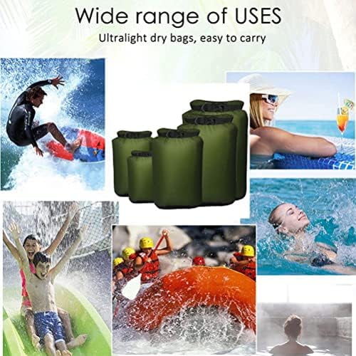 Jointown 5 Pack Waterproof Dry Sacks, Lightweight Outdoor Dry Bags 20L /12L / 10L/ 6L/ 3.5L Ultimate Dry Bags for Kayaking Camping Rafting Boating