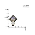thumbnail image 2 of 1.00 Carat T.G.W. Tanzanite And Black White Diamond Accent 14k Gold Over Silver 3-Piece Jewelry set, 2 of 7