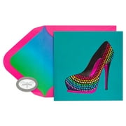 Papersong Premium Birthday Card (Rainbow Gem Shoe)
