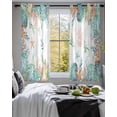 thumbnail image 3 of Beach Coastal Sheer Curtains 54 Inch Length 2 Panels Set for Living Room/Bedroom, Summer Coral Starfish Nautical Ocean Kitchen Curtains Grommet Semi-Sheer Curtains Drapes Window Treatments 42"x54"x2, 3 of 7
