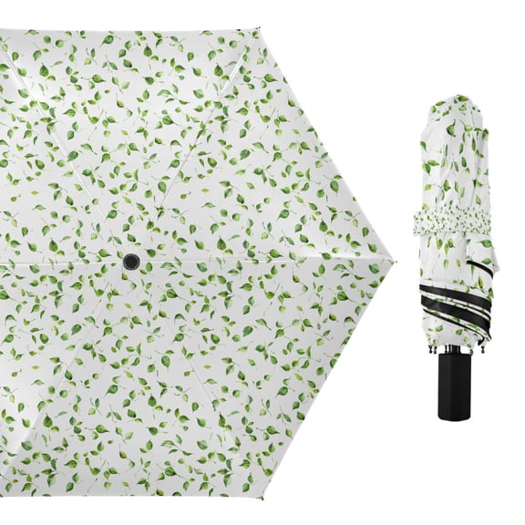 Leaves Fall in Air Compact Sun Umbrella Windproof Travel Umbrellas for Rain Strong Portable UV Protection