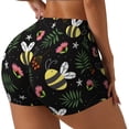 thumbnail image 2 of Fotbe Bees Seamless Shorts, Womens Workout Shorts High Waist Stretch Booty Short for Gym/Yoga/Running/Biking-Small, 2 of 9